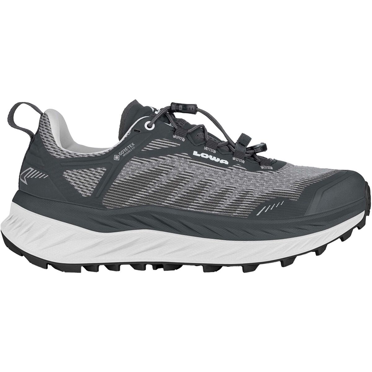 Lowa Fortux GTX Running Shoe - Men's Black/White, 9.5