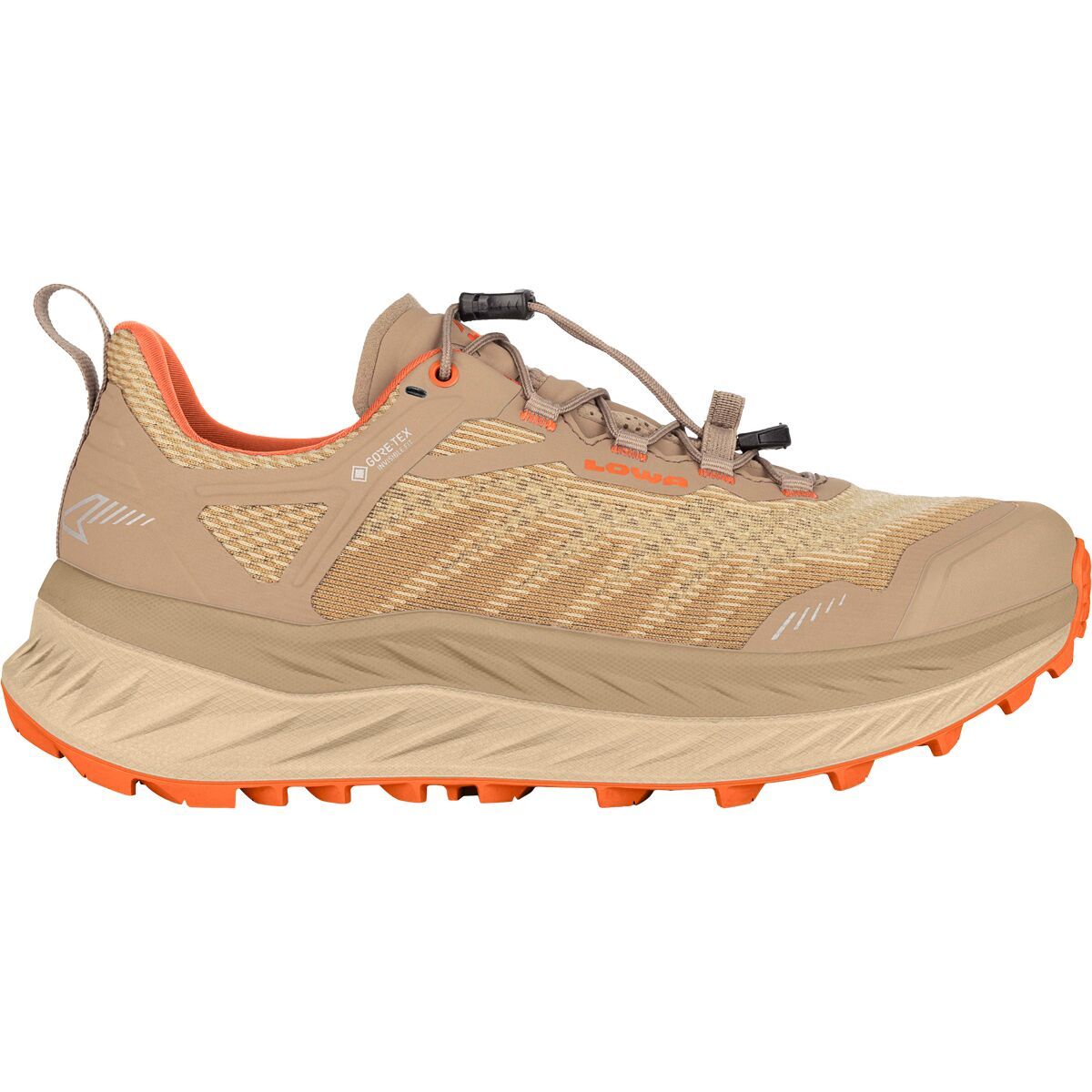 Lowa Fortux GTX Running Shoe - Men's Dune/Flame, 13.0