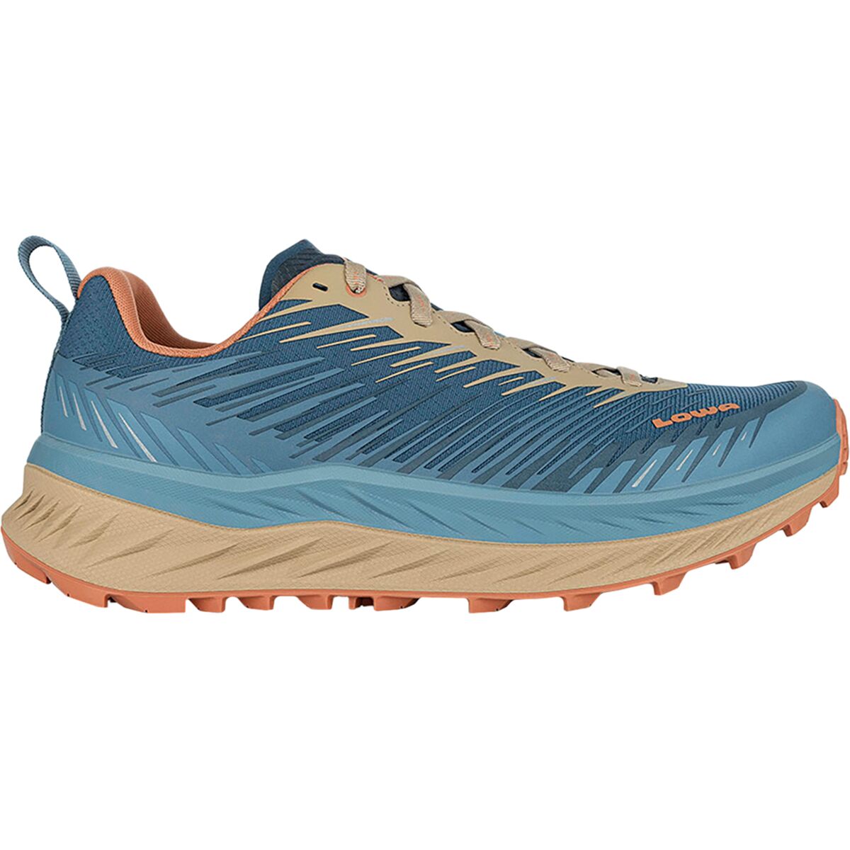 Image of Lowa Fortux Trail Running Shoe - Men's Steel Blue/Dune, 11.5