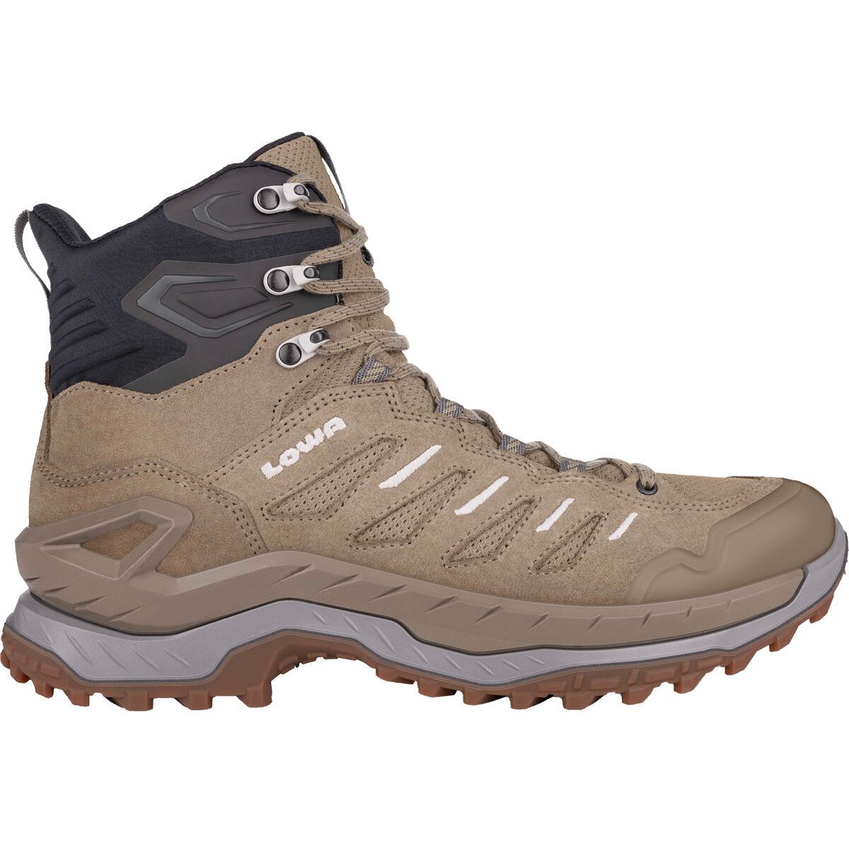 Image of Lowa Innovo Mid Hiking Boot - Men's Dune/Grey, 11.5