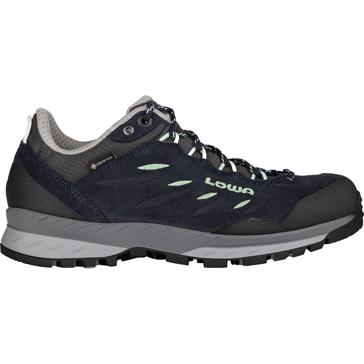 Image of Lowa Delago GTX Lo Hiking Shoe - Women's Navy/Milky Green, 6.5