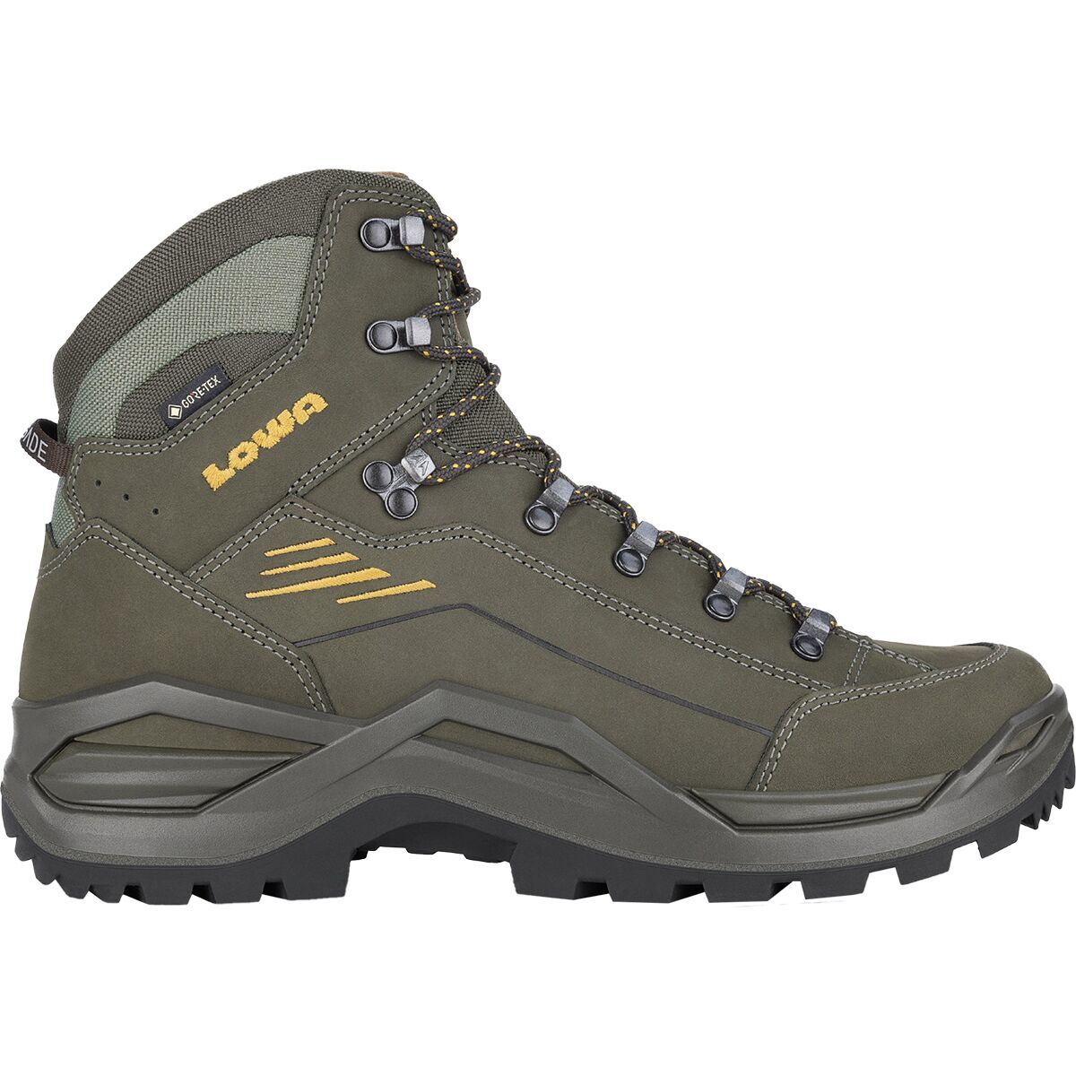 Image of Lowa Renegade Evo GTX Mid Hiking Boot - Men's Olive/Mustard, 9.5