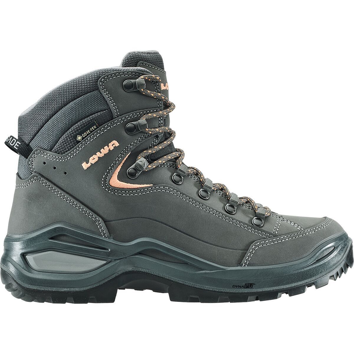 Image of Lowa Renegade Evo GTX Mid Hiking Boot - Women's Graphite/Apricot, 9.0