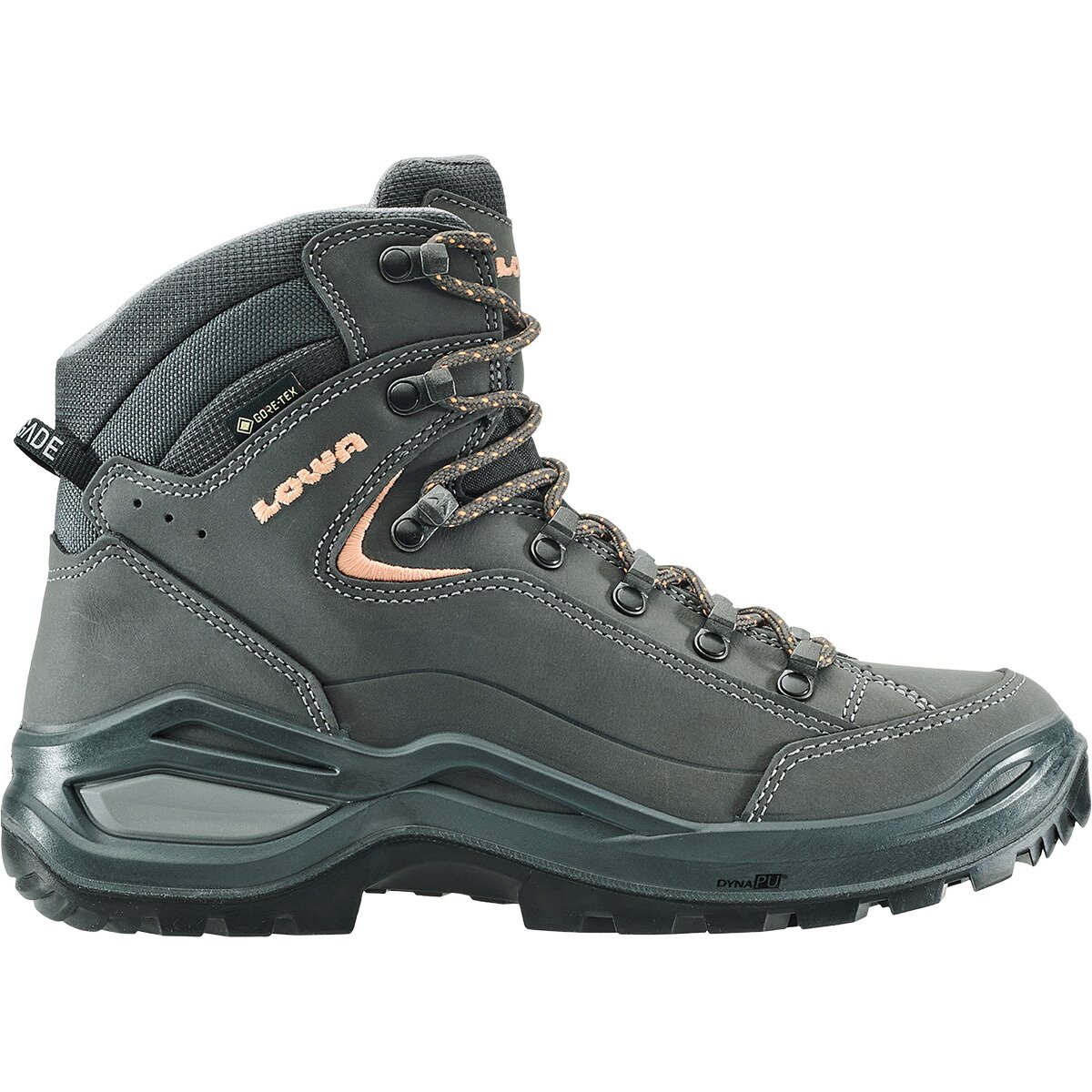 Image of Lowa Renegade Evo GTX Mid Hiking Boot - Women's Graphite/Apricot, 7.0