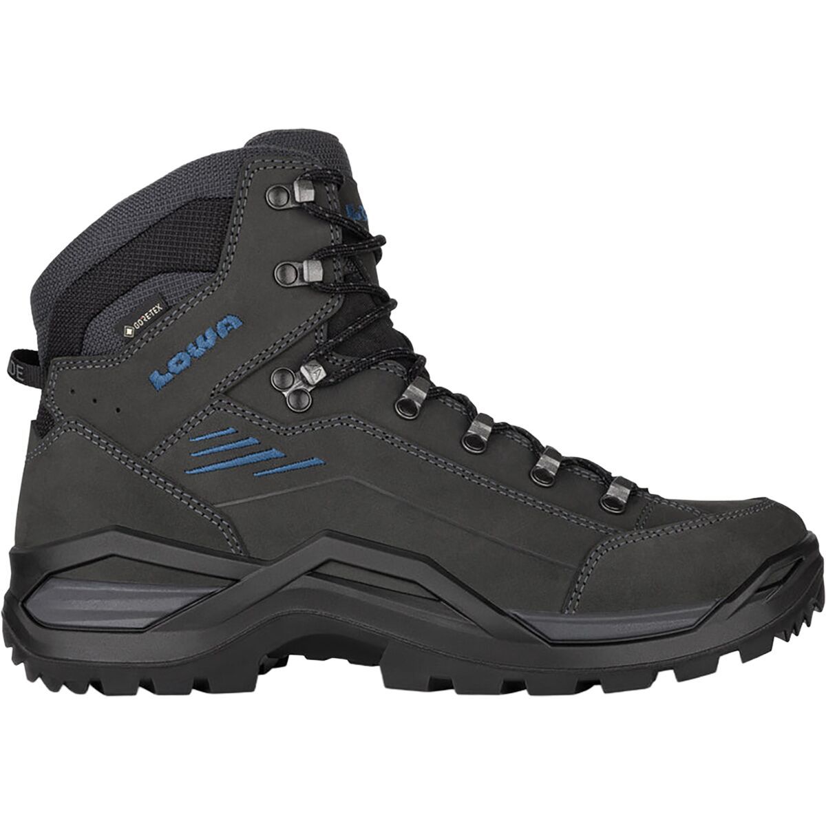 Image of Lowa Renegade Evo GTX Mid Wide Hiking Shoe - Men's Anthracite/Steel Blue2, 9.0