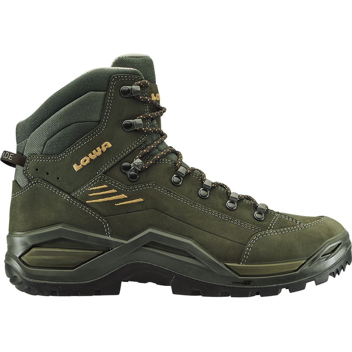 Image of Lowa Renegade Evo LL Mid Hiking Shoe - Men's Olive/Mustard, 9.0
