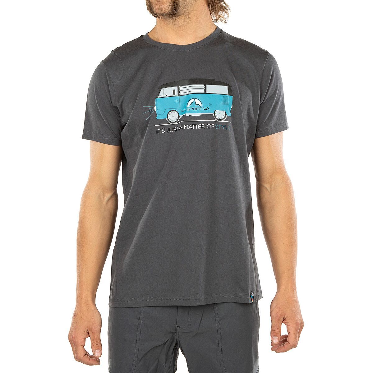 La Sportiva Van T-Shirt - Men's Carbon/Topaz, XS