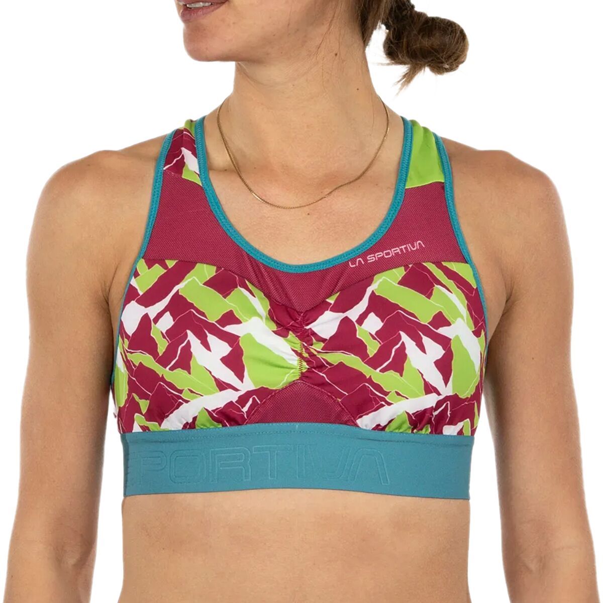 La Sportiva Captive Top - Women's Red Plum/Lime Green, S