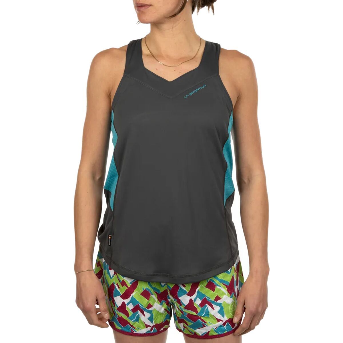 La Sportiva Joy Tank - Women's Carbon/Topaz, L