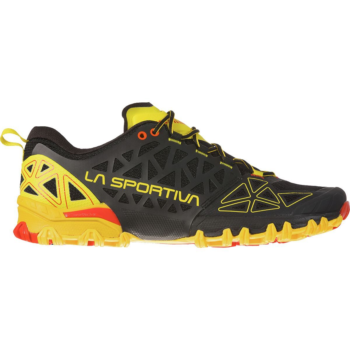 La Sportiva Bushido II Trail Running Shoe - Men's Black/Yellow, 46.0