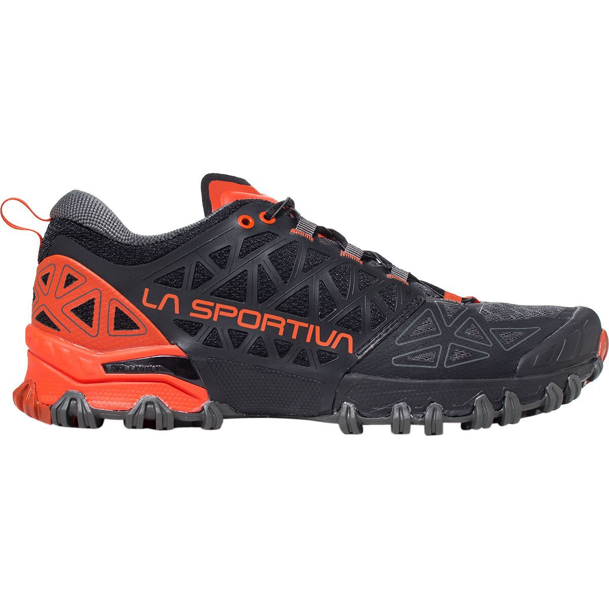 La Sportiva Bushido II Trail Running Shoe - Men's Carbon/Tangerine, 44.5