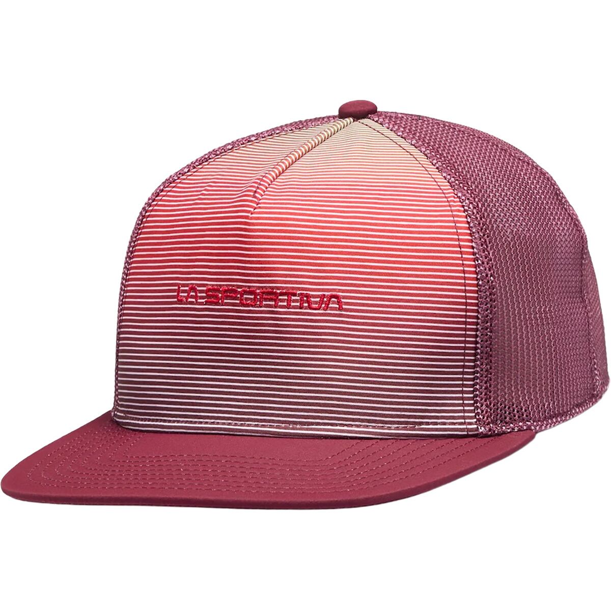 Image of La Sportiva Fade Trucker Hat - Women's Redwood/Mountain Red, L/XL