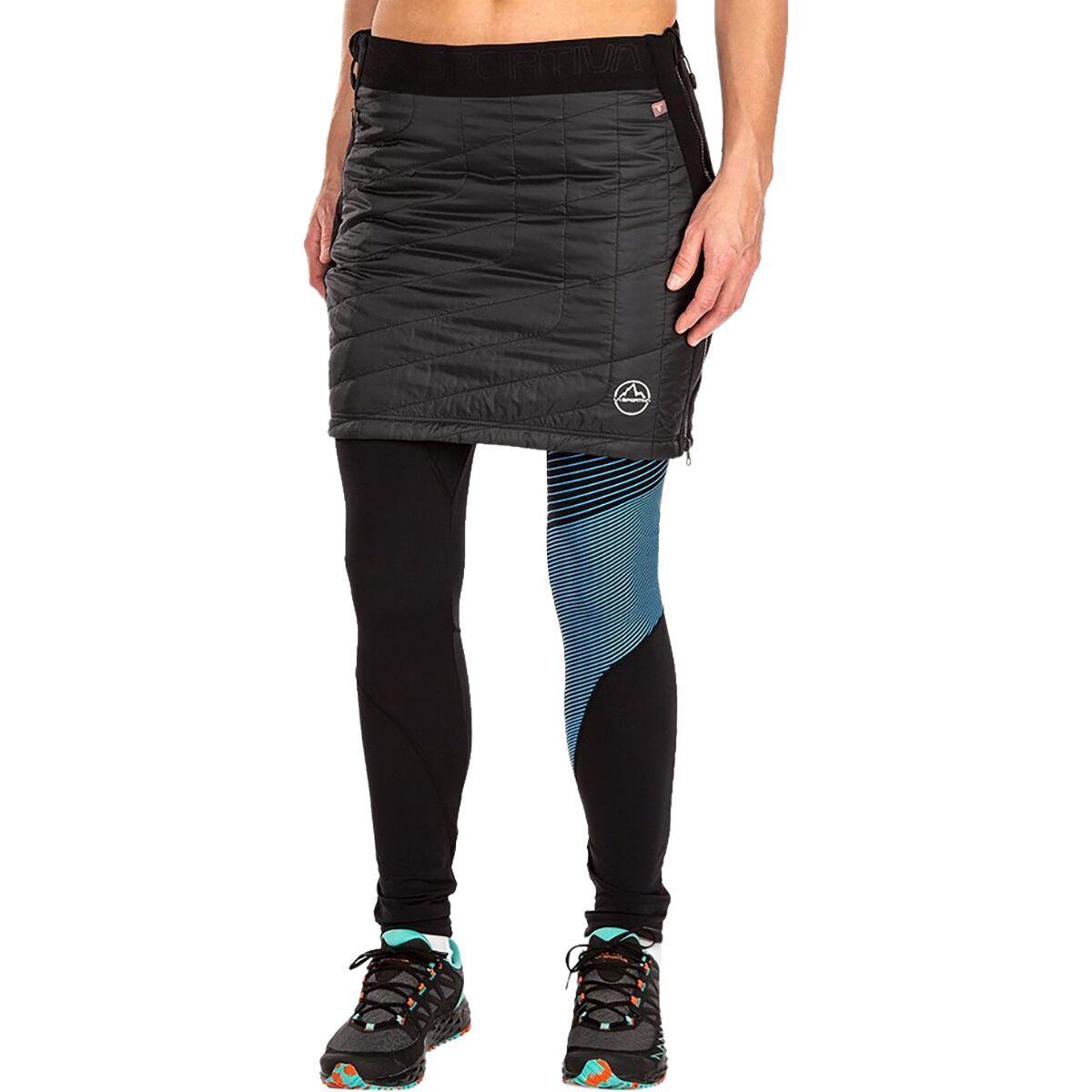 La Sportiva Warm Up Primaloft Skirt - Women's Black/White, L