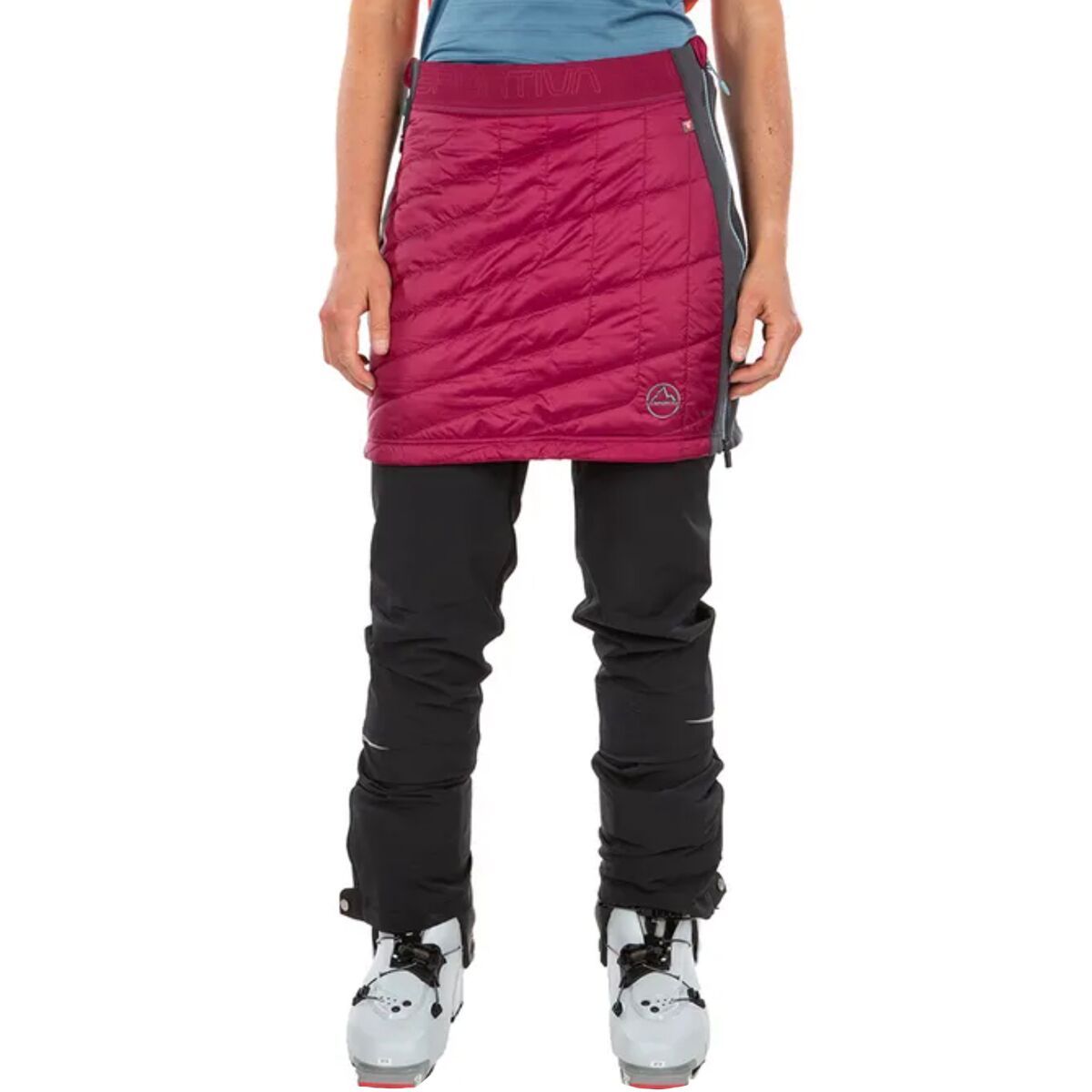 La Sportiva Warm Up Primaloft Skirt - Women's Red Plum/Carbon, S