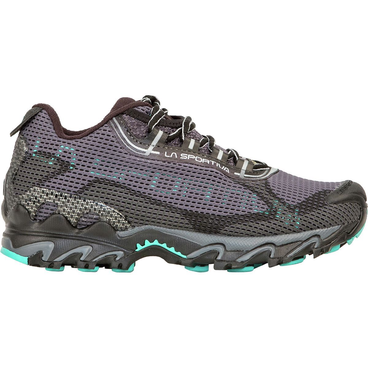 Image of La Sportiva Wildcat 2.0 GTX Trail Running Shoe - Women's Carbon/Aqua, 39.5