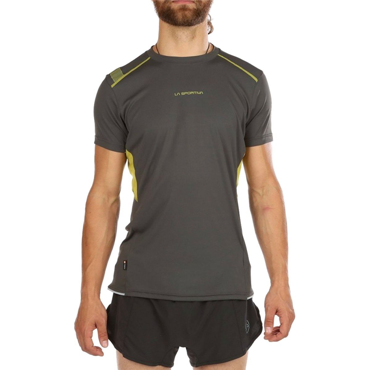 La Sportiva Blitz T-Shirt - Men's Carbon/Kiwi, S