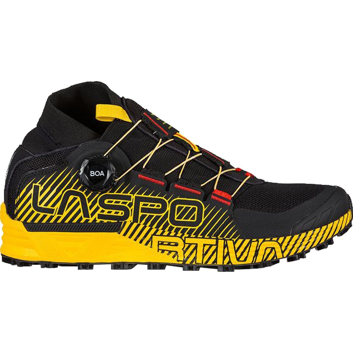 La Sportiva Cyklon Trail Running Shoe - Men's Black/Yellow, 39.0