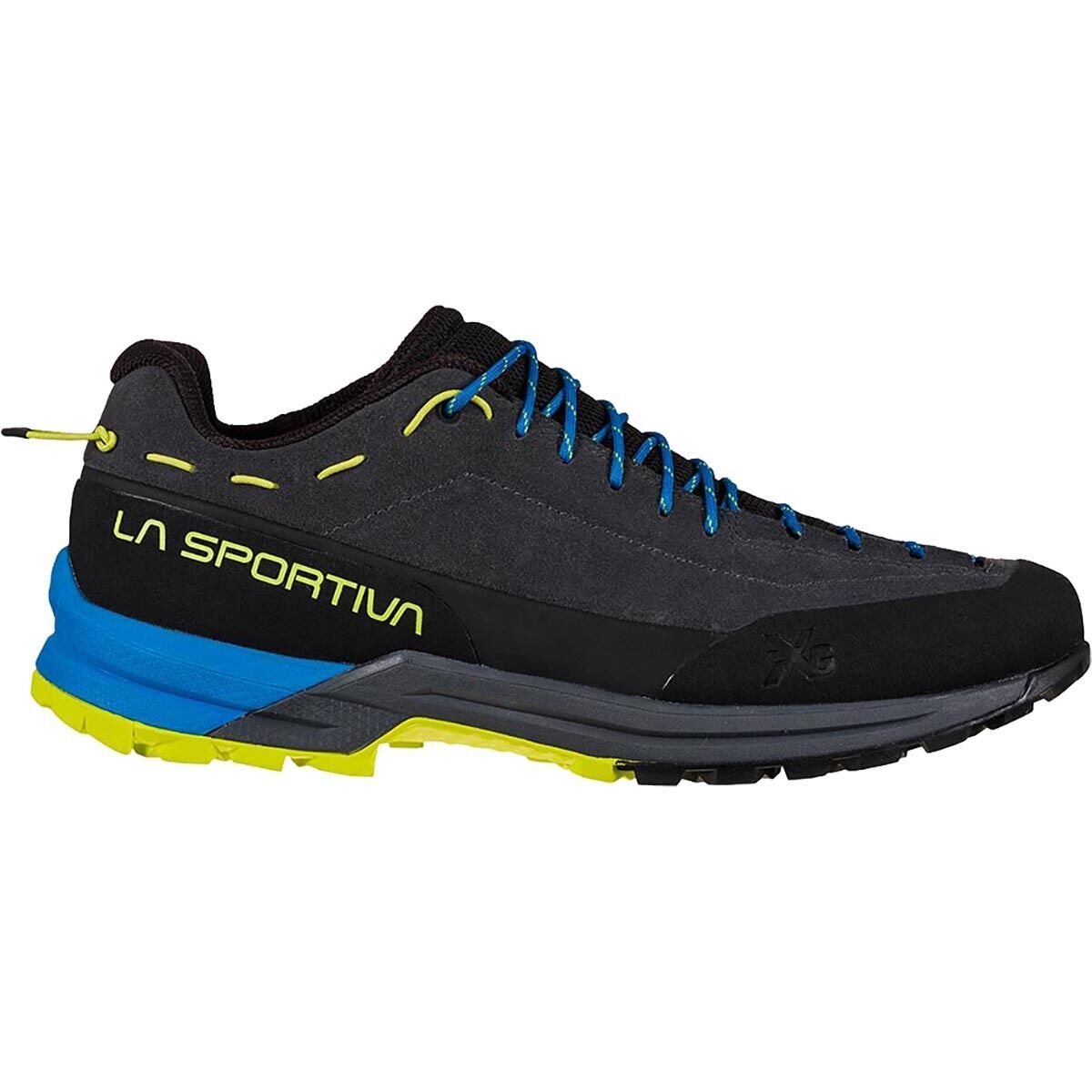 Image of La Sportiva TX Guide Leather Approach Shoe - Men's Carbon/Lime Punch, 45.5