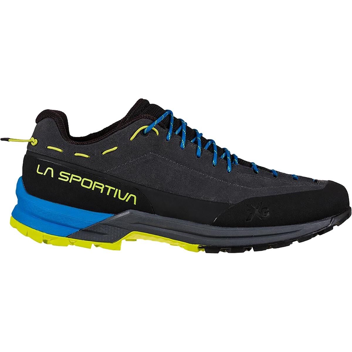 Image of La Sportiva TX Guide Leather Approach Shoe - Men's Carbon/Lime Punch, 44.5