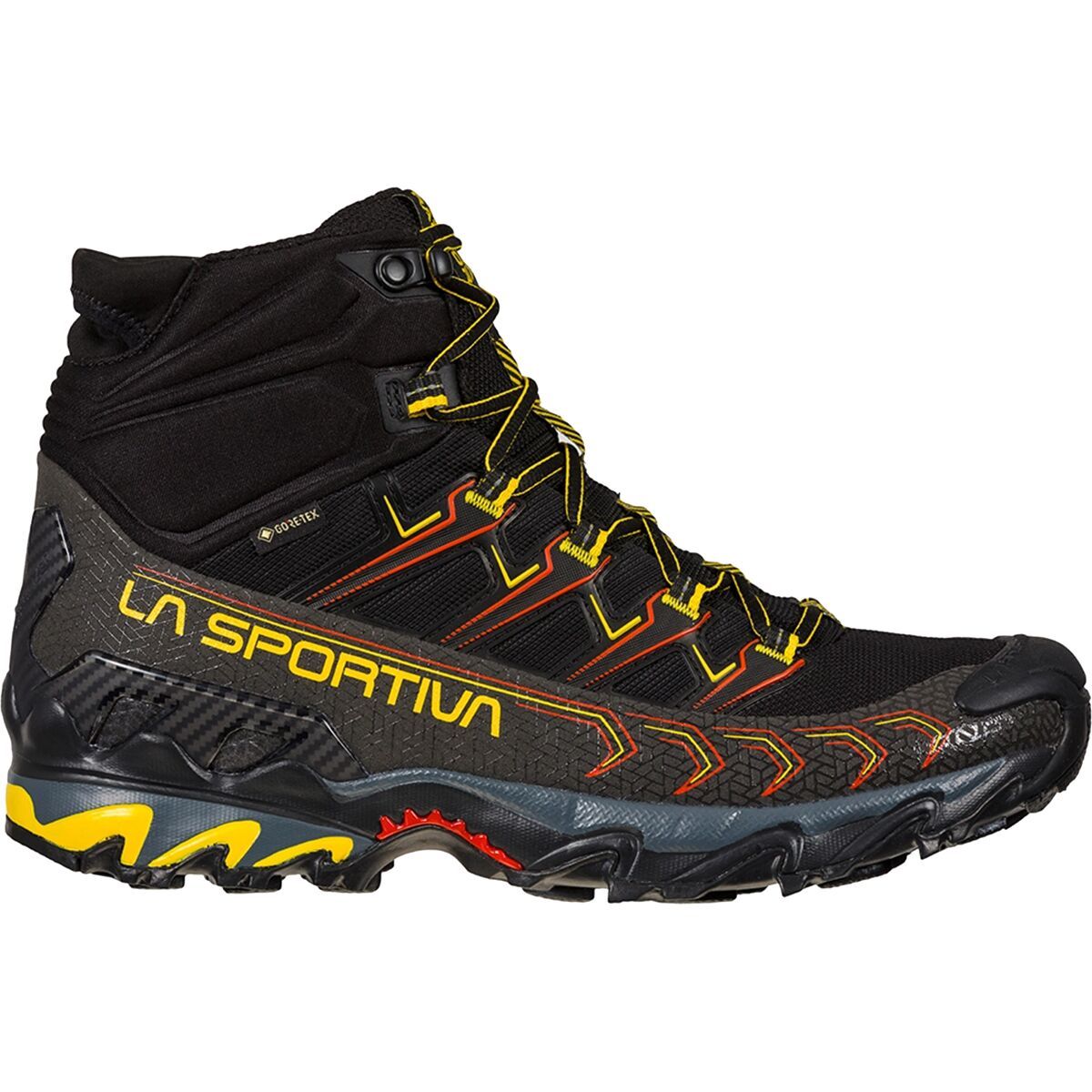 La Sportiva Ultra Raptor II Mid GTX Hiking Boot - Men's Black/Yellow, 40.5