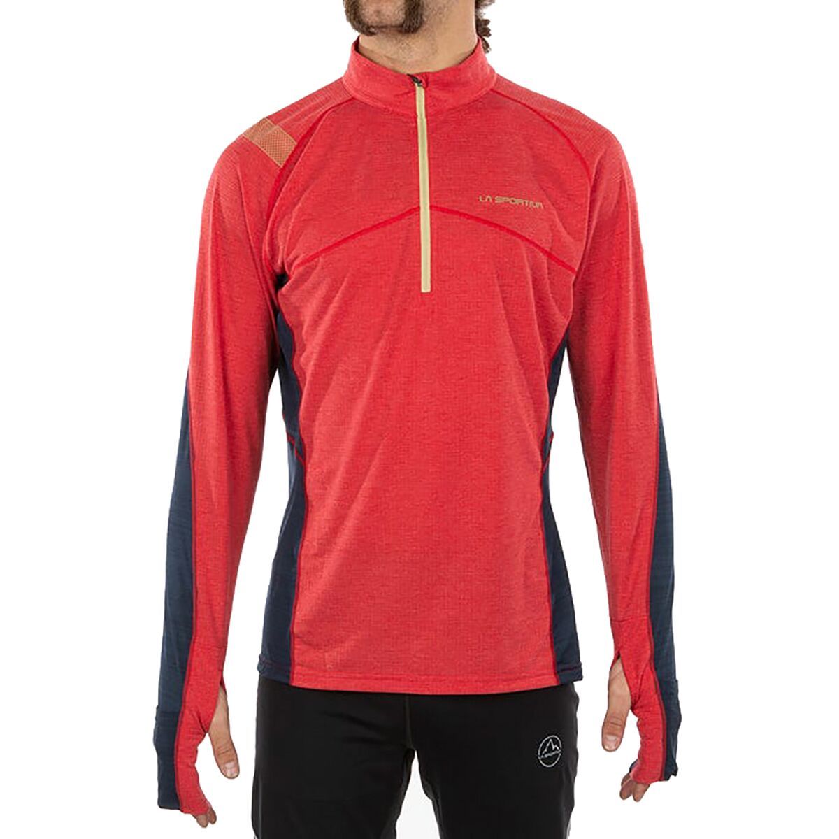 La Sportiva Swift Long-Sleeve Shirt - Men's Tango Red/Night Blue, XS