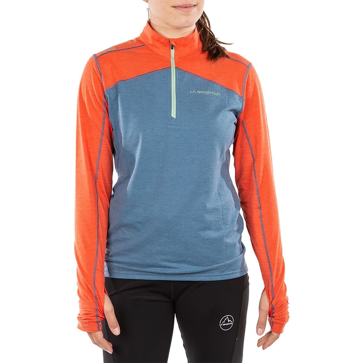 La Sportiva Swift Long-Sleeve Top - Women's Atlantic/Paprika, XS