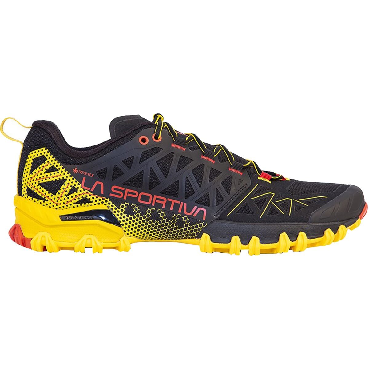 Image of La Sportiva Bushido II GTX Trail Running Shoe - Men's Black/Yellow, 41.0