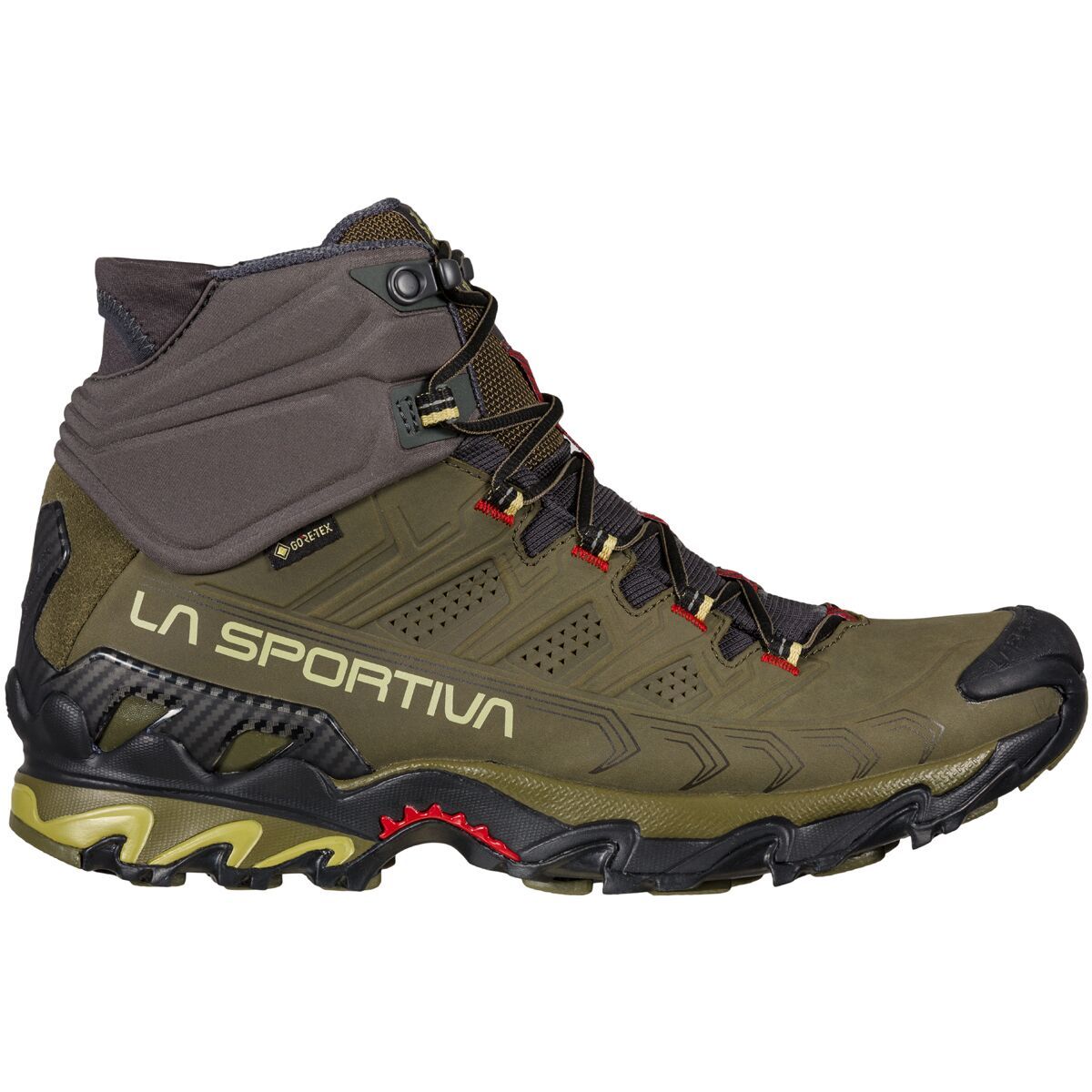 La Sportiva Ultra Raptor II Mid Leather GTX Hiking Boot - Men's Ivy/Tango Red, 48.5