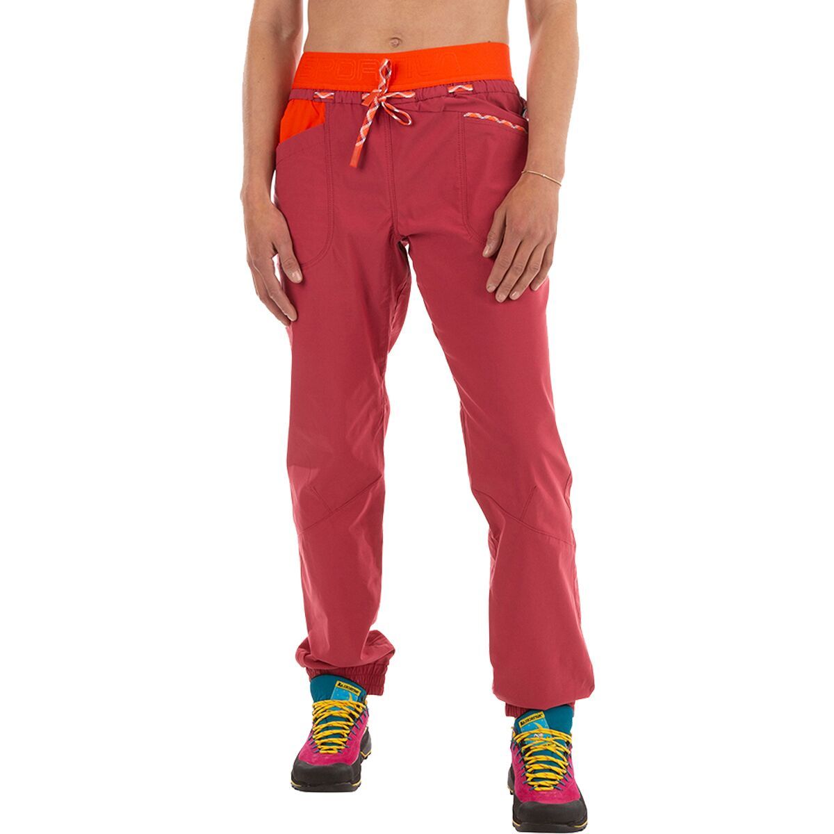 La Sportiva Mantra Pant - Women's Velvet/Cherry Tomato, L