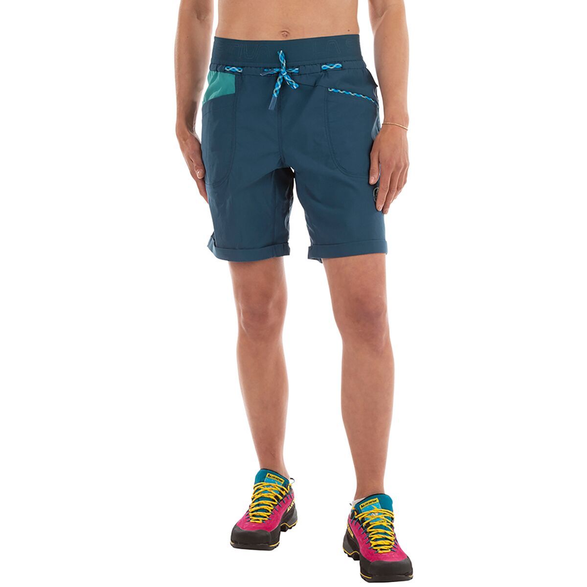 La Sportiva Mantra Short - Women's Storm Blue/Lagoon, S