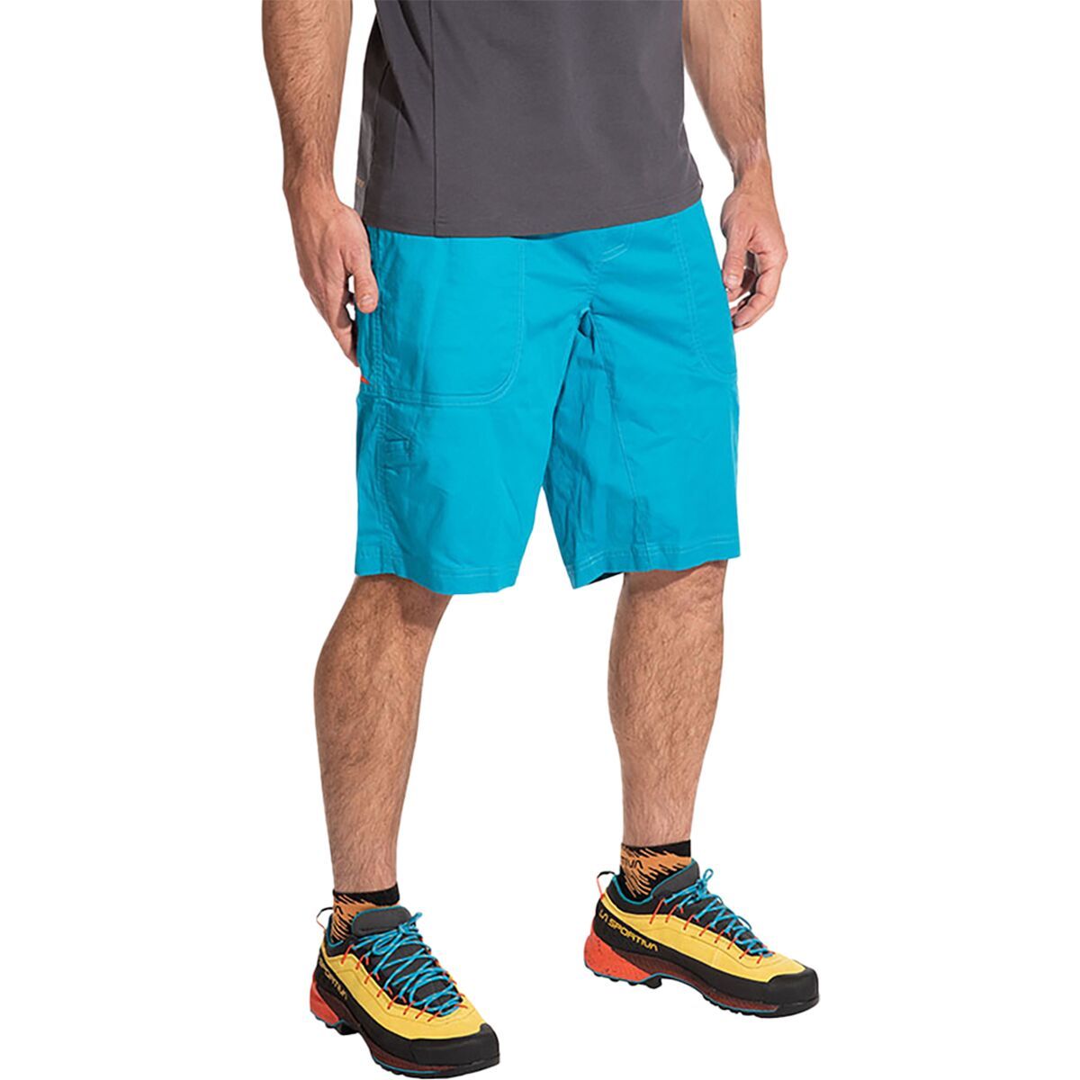 La Sportiva Bleauser Short - Men's Tropic Blue/Cherry Tomato, XL