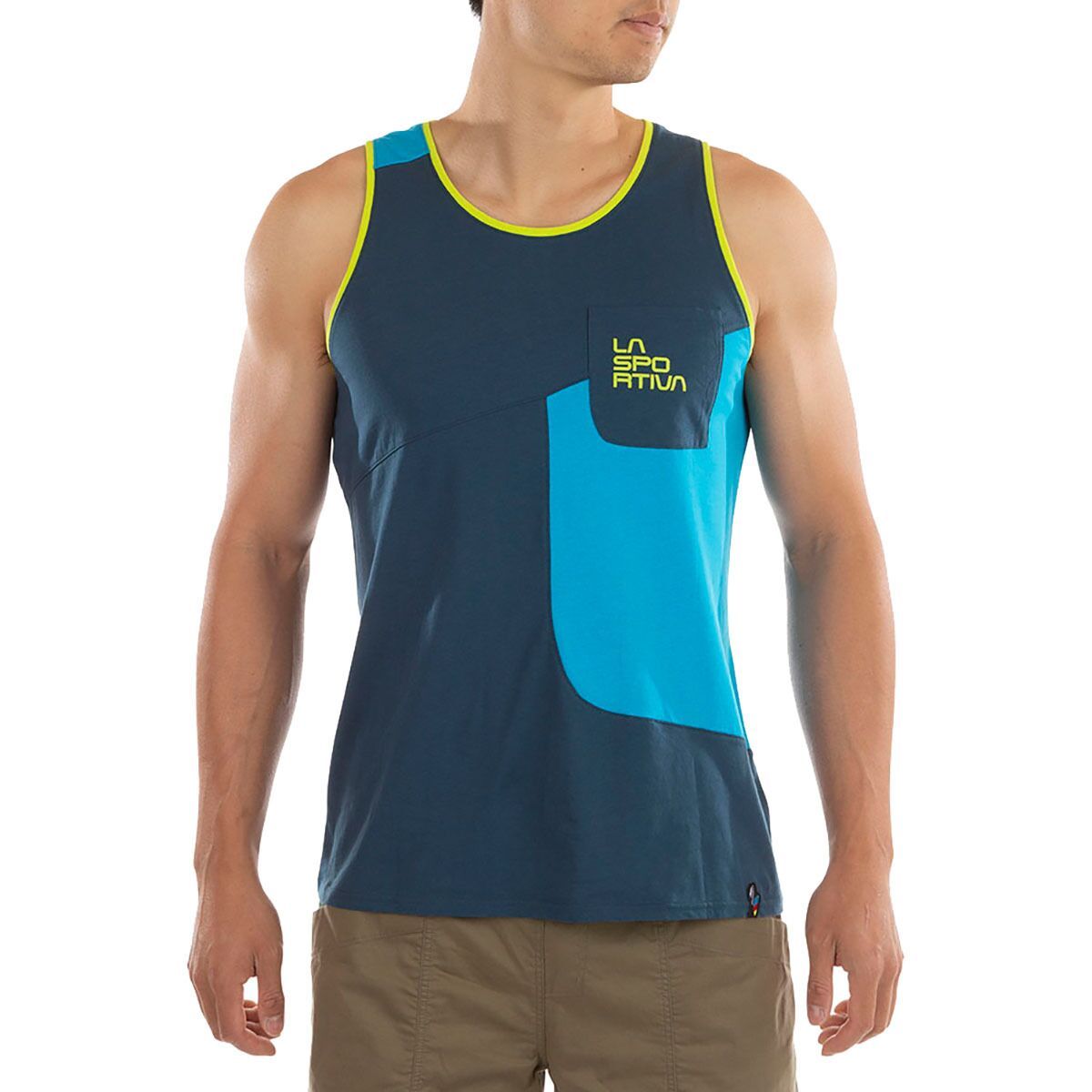 La Sportiva Dude Tank Top - Men's Storm Blue/Maui, XS