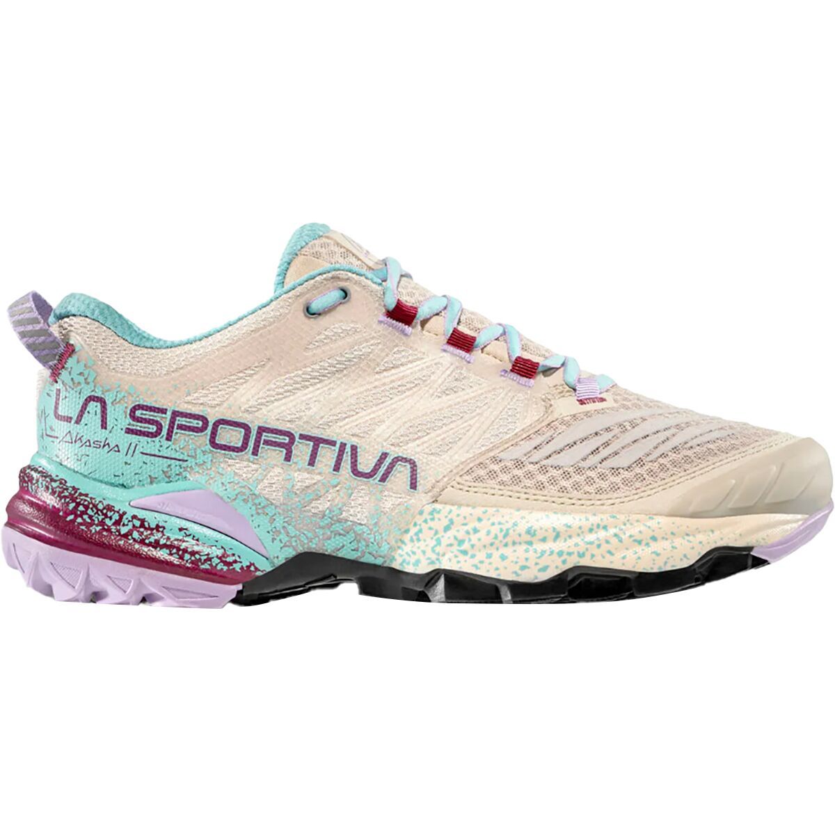 Image of La Sportiva Akasha II Trail Running Shoe - Women's Shadow/Red Plum, 41.5