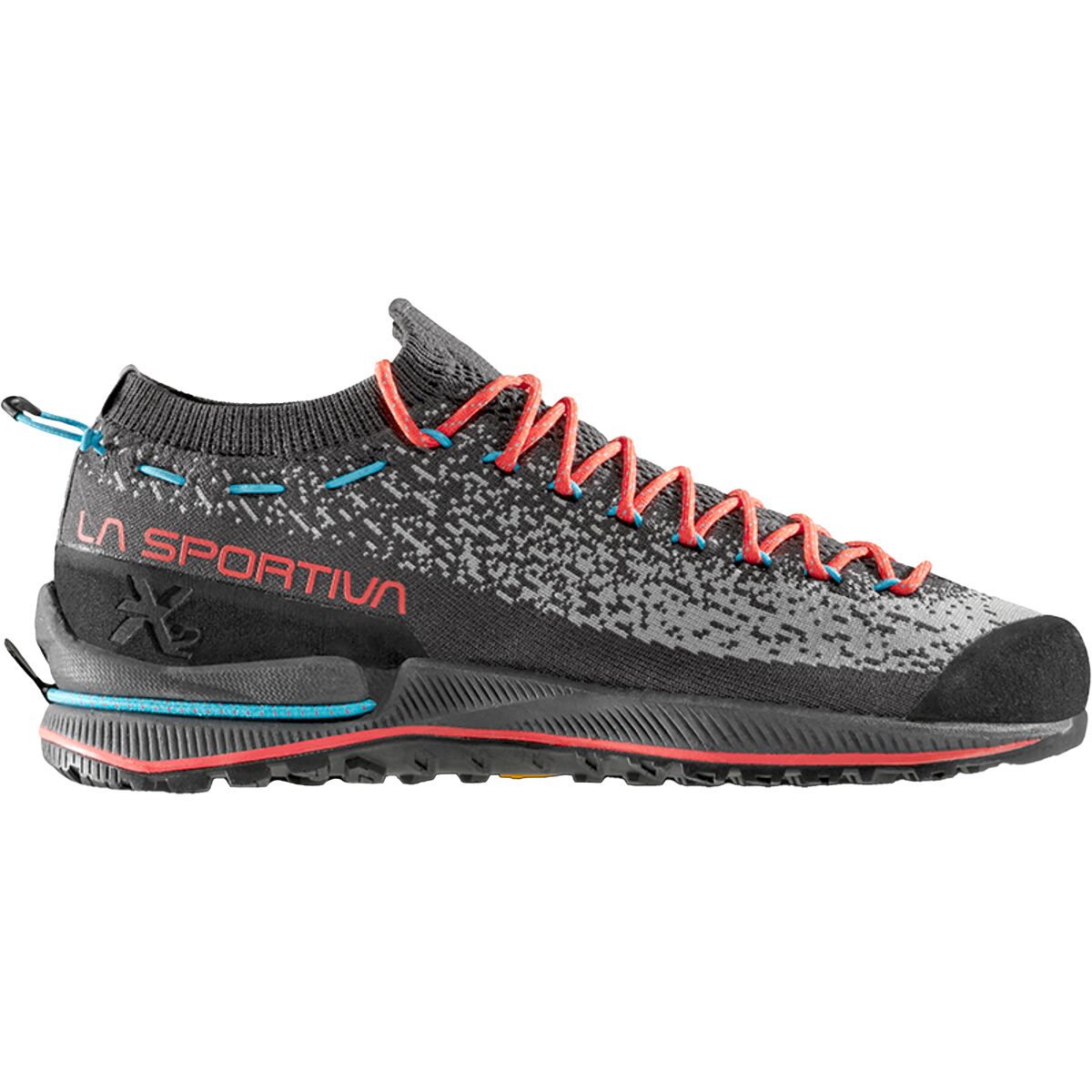 Image of La Sportiva TX2 Evo Approach Shoe - Women's Carbon/Hibiscus, 40.5