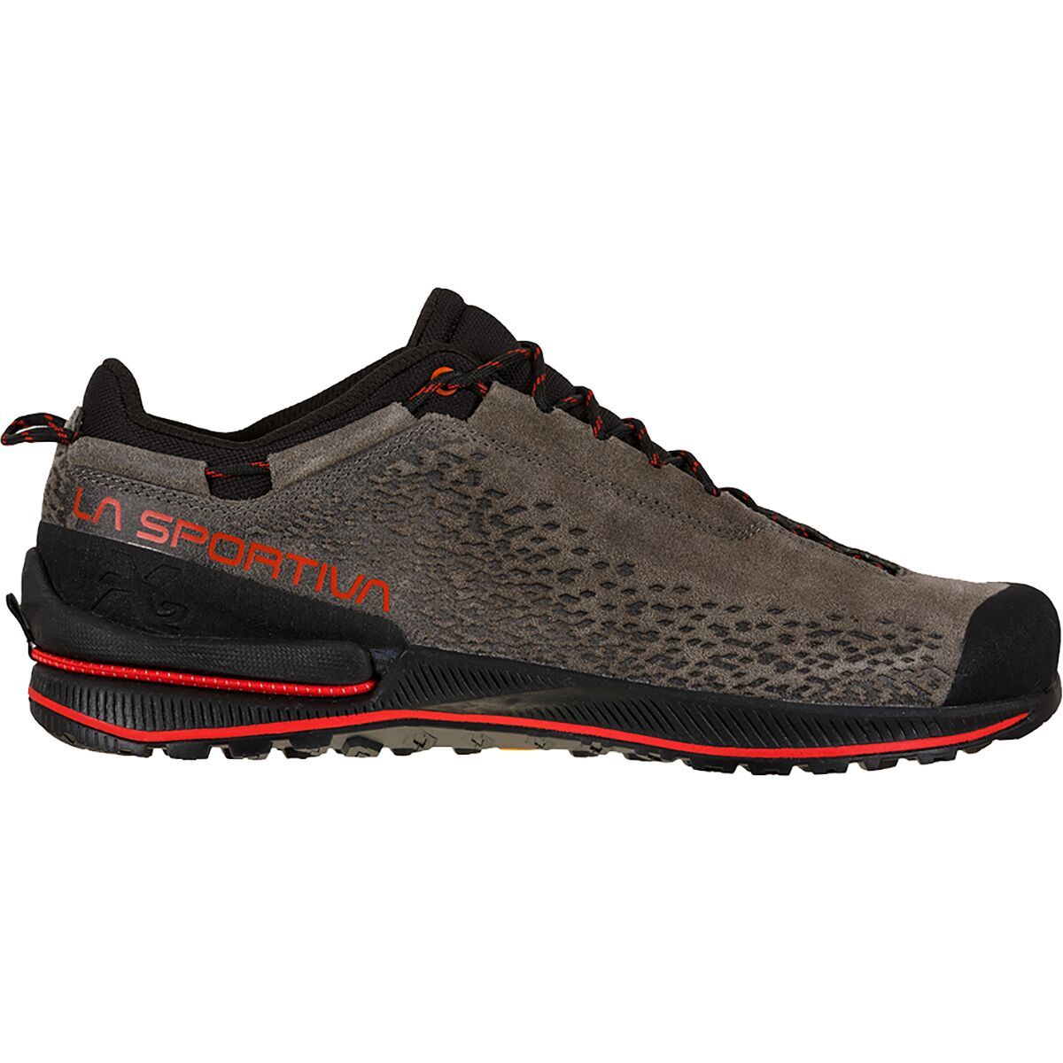 Image of La Sportiva TX2 Evo Leather Approach Shoe - Men's Carbon/Goji, 41.0