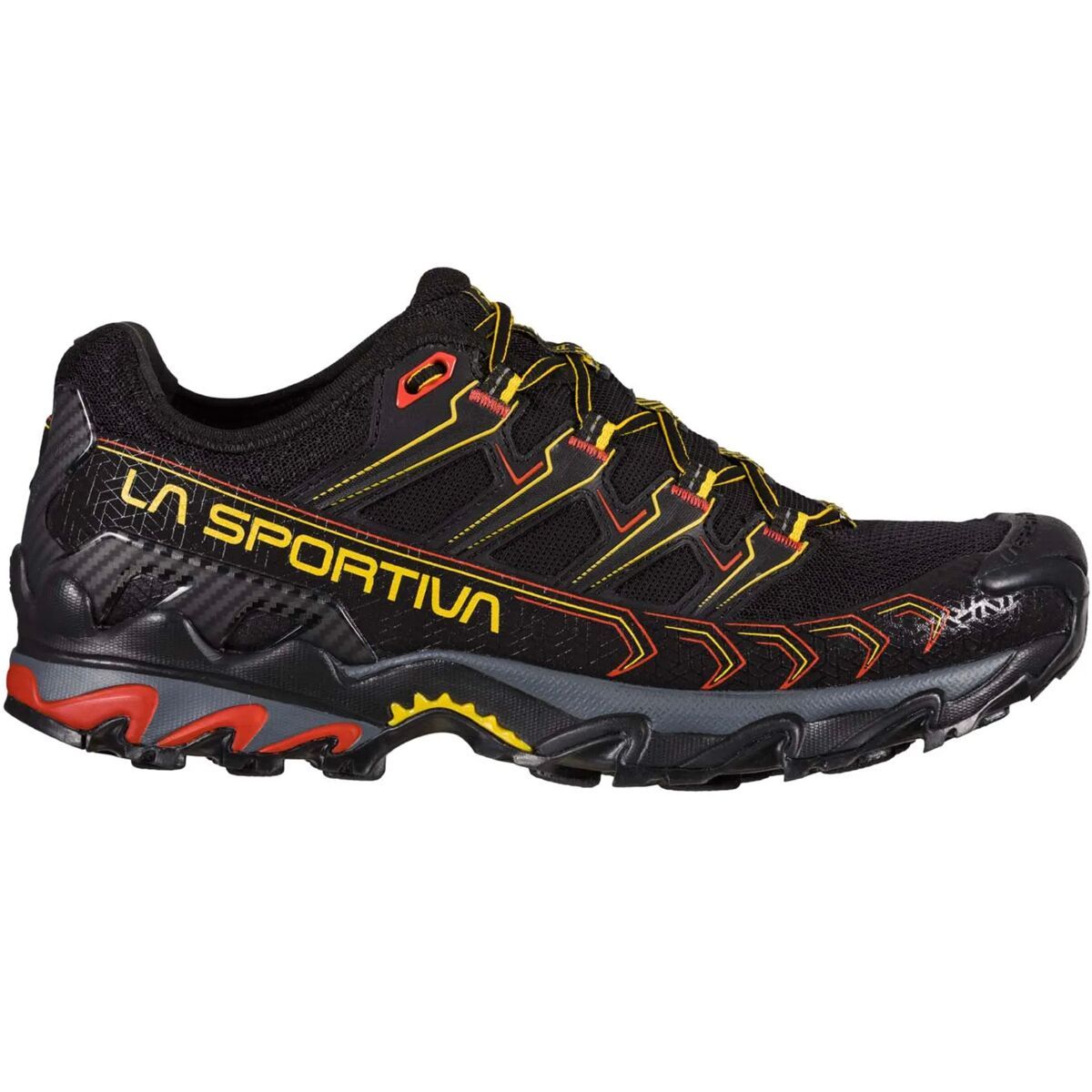 La Sportiva Ultra Raptor II Wide Trail Running Shoe - Men's Black/Yellow, 38.0