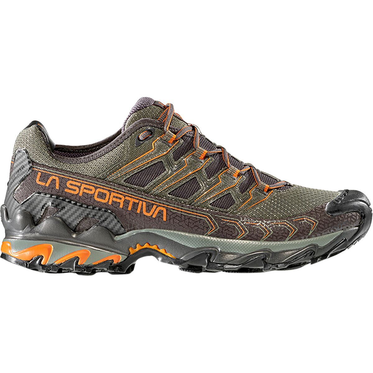 La Sportiva Ultra Raptor II Wide Trail Running Shoe - Men's Carbon/Hawaiian Sun, 40.5