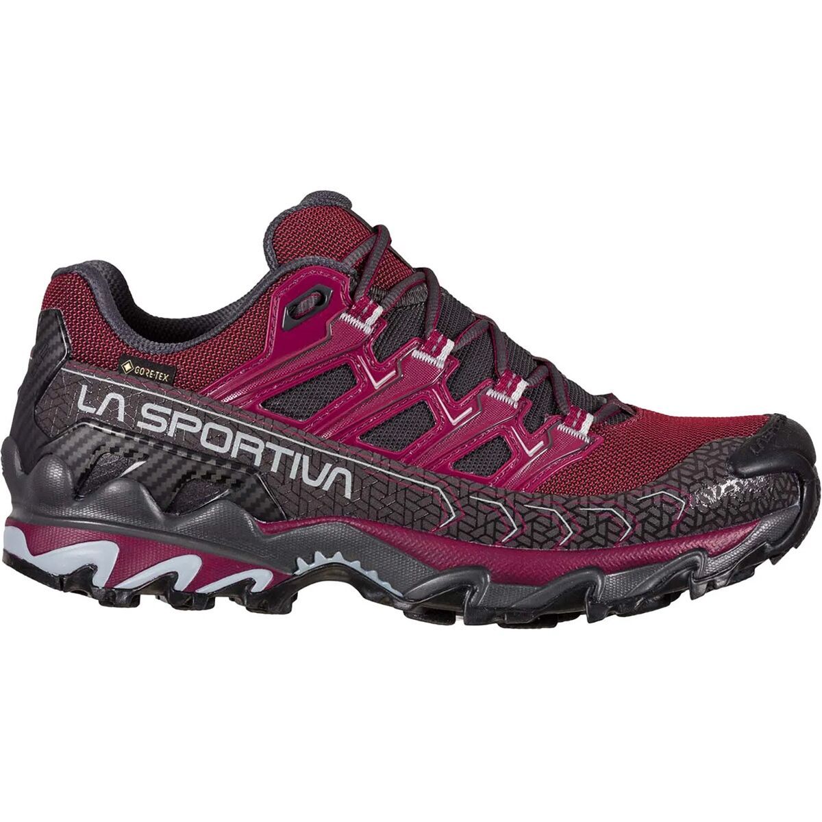 La Sportiva Ultra Raptor II Wide GTX Trail Running Shoe - Women's Red Plum/Carbon, 42.5