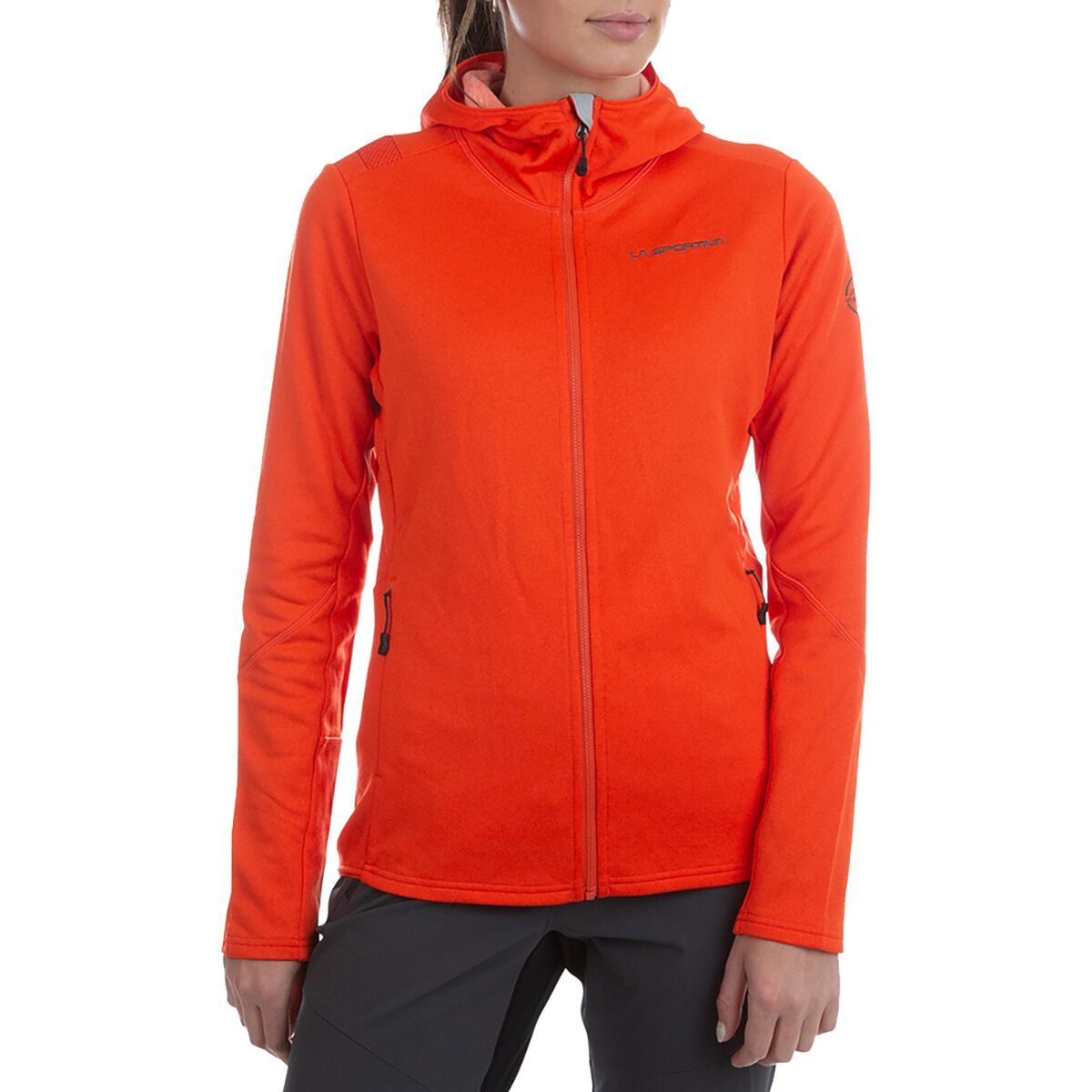 Image of La Sportiva Cosmic Hoodie - Women's Cherry Tomato/Carbon, XS