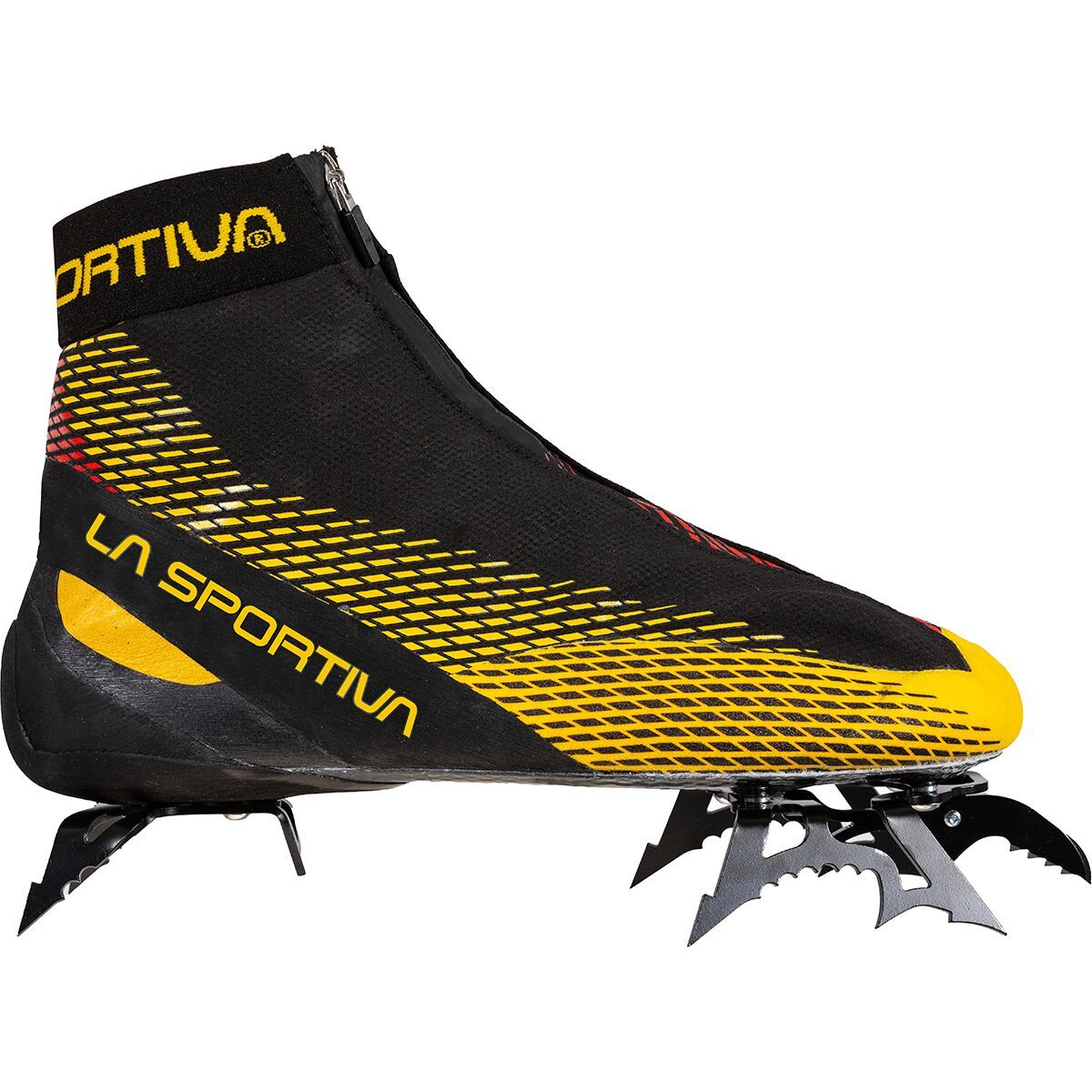 La Sportiva Mega Ice Evo Mountaineering Boot - Men's Black/Yellow, 43.0