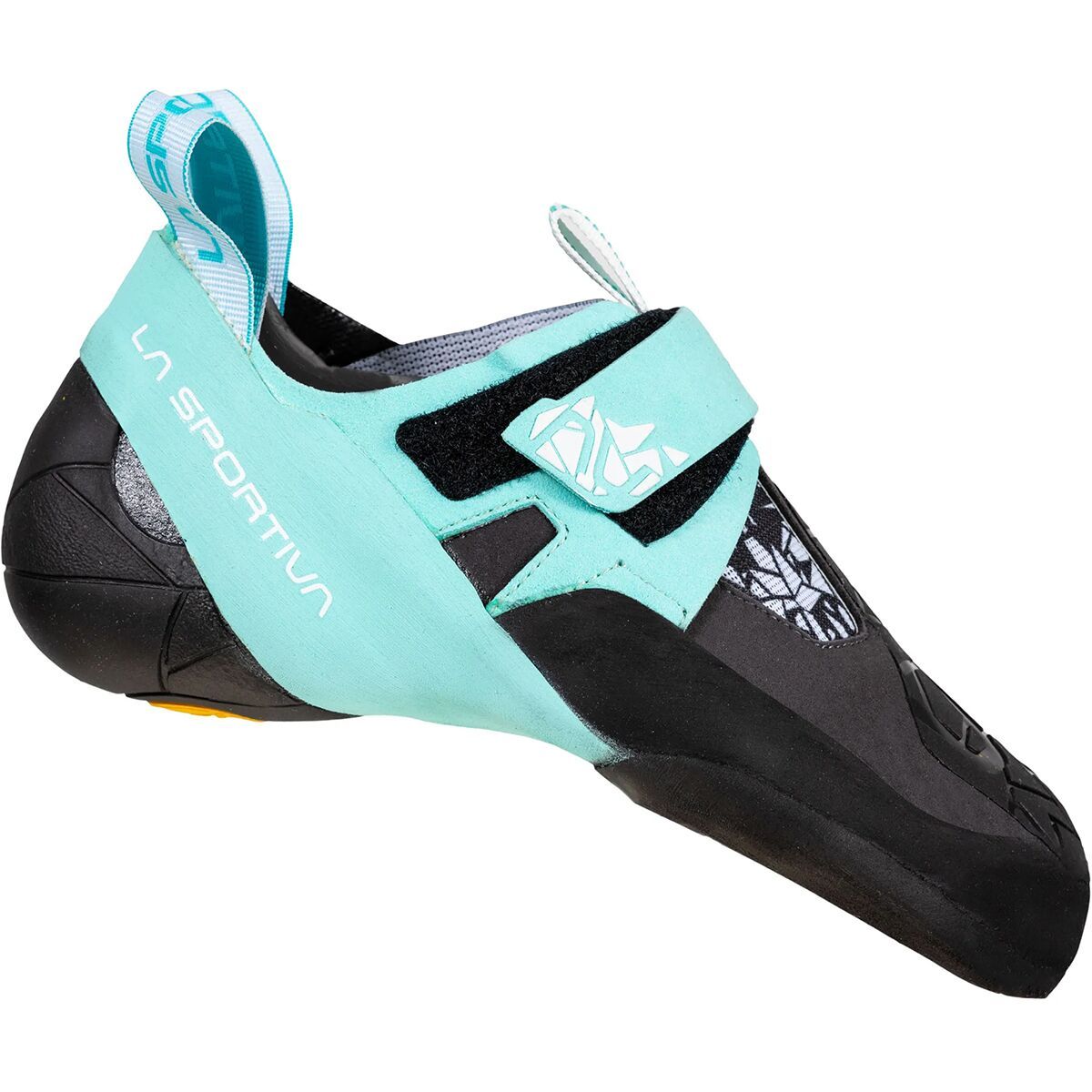 Image of La Sportiva Skwama Vegan Climbing Shoe - Women's Carbon/Turquoise, 33.0