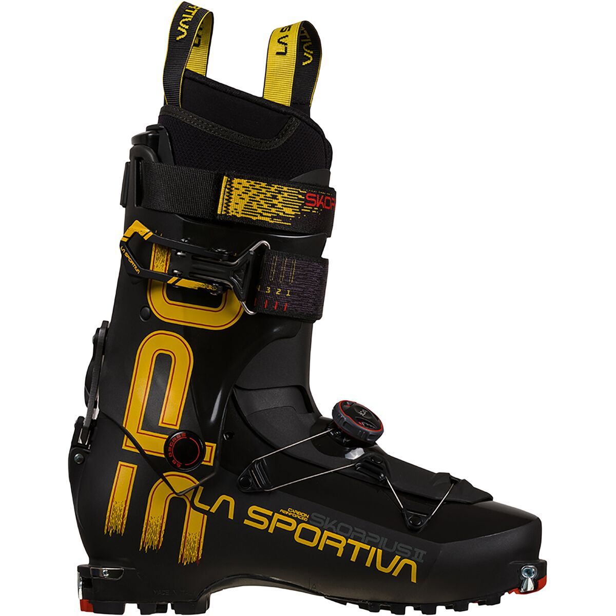 Image of La Sportiva Skorpius CR II Alpine Touring Boot - 2025 Black/Yellow, 23.5
