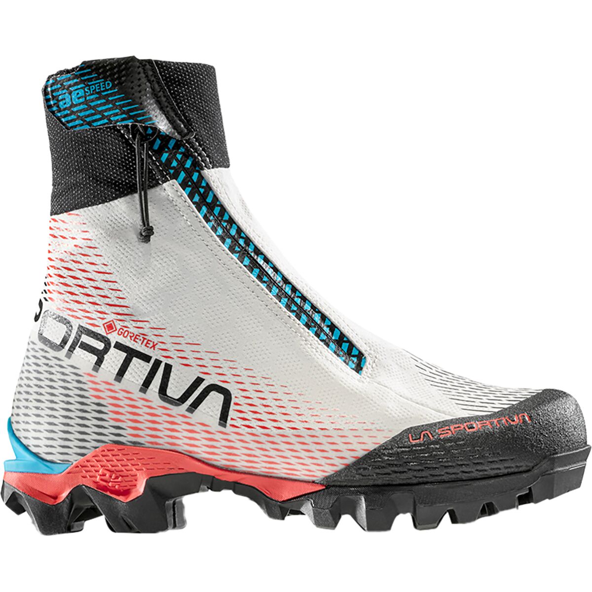 Image of La Sportiva Aequilibrium Speed GTX Mountaineering Boot - Women's White/Hibiscus, 36.0