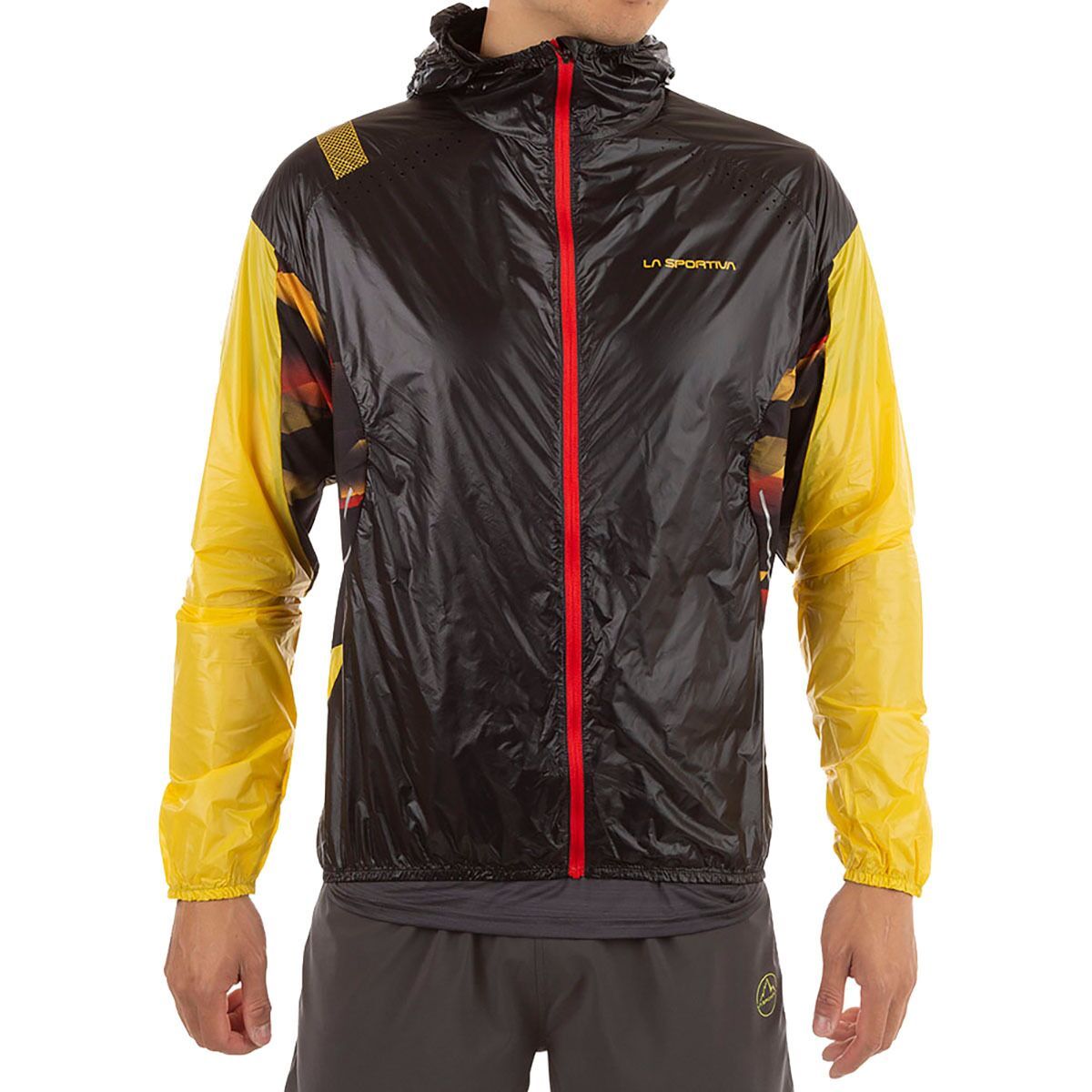 La Sportiva Blizzard Windbreaker - Men's Black/Yellow, L