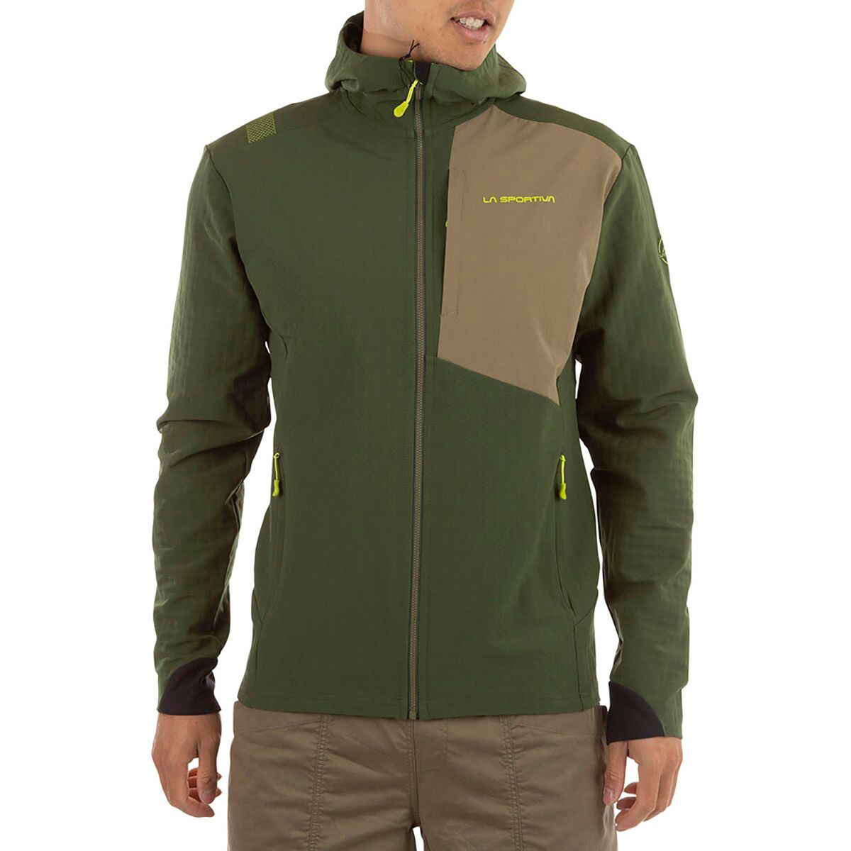 Image of La Sportiva Descender Storm Jacket - Men's Forest/Turtle, XS