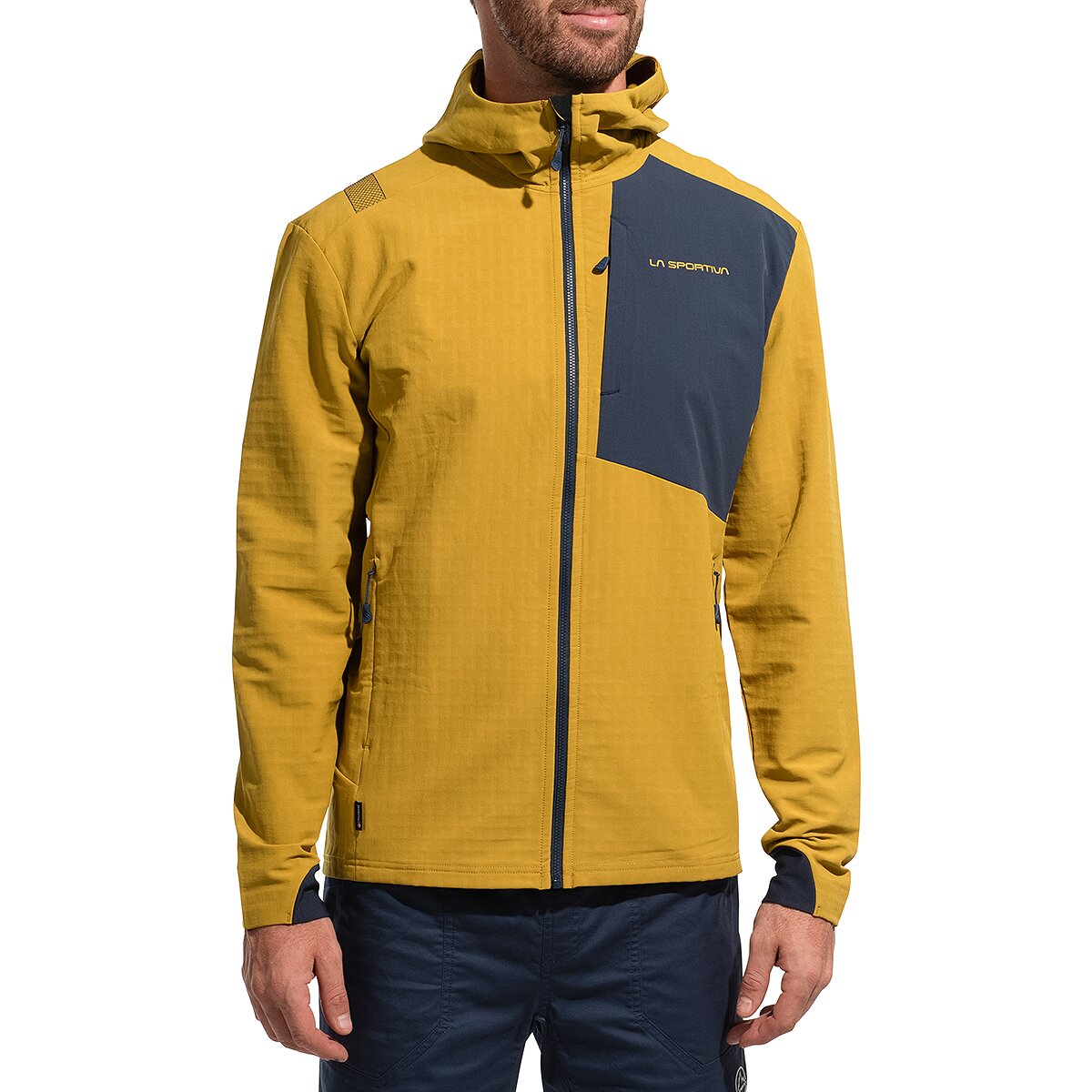 Image of La Sportiva Descender Storm Jacket - Men's Savana/Night Sky, S