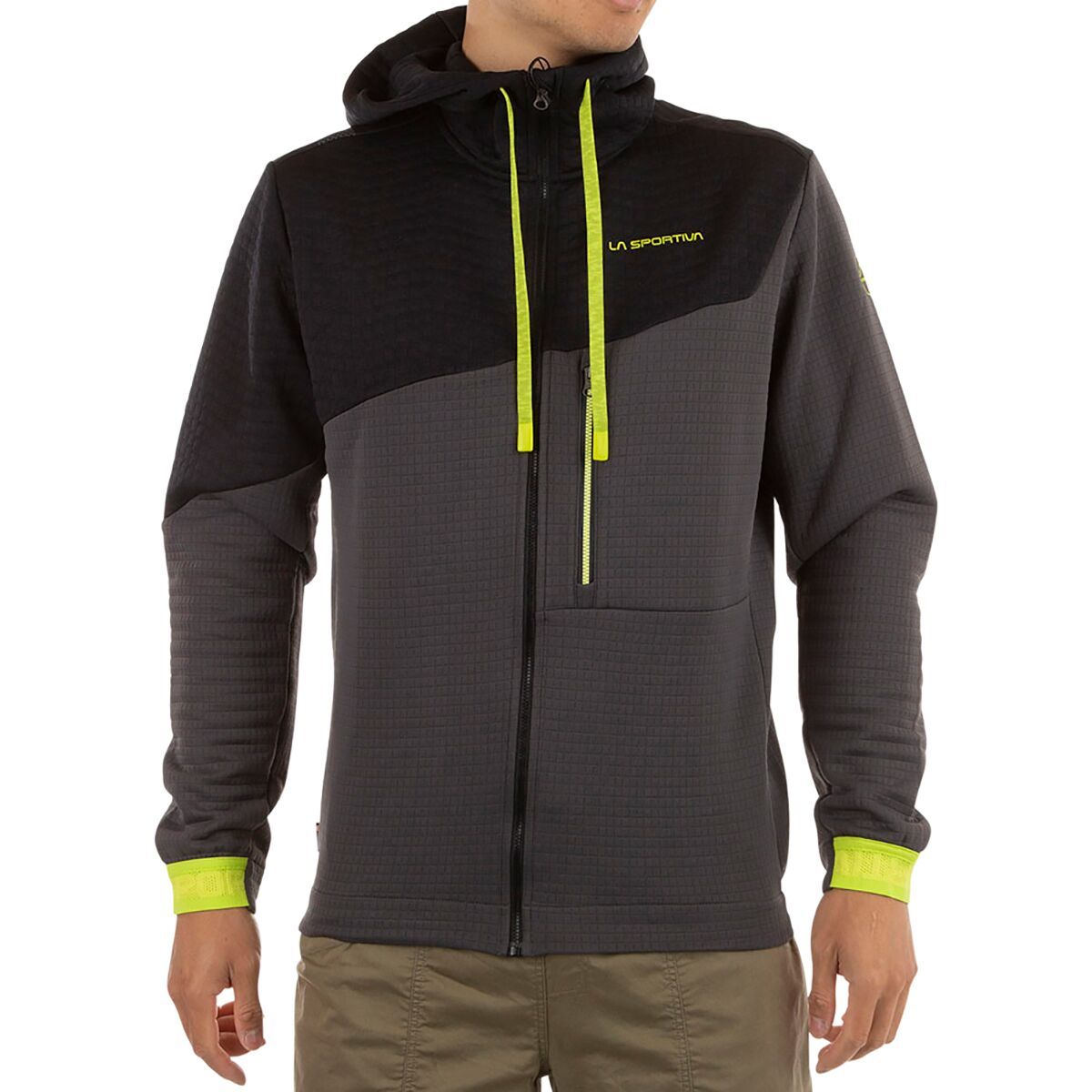 La Sportiva Method Hoodie - Men's Carbon/Lime Punch, XS