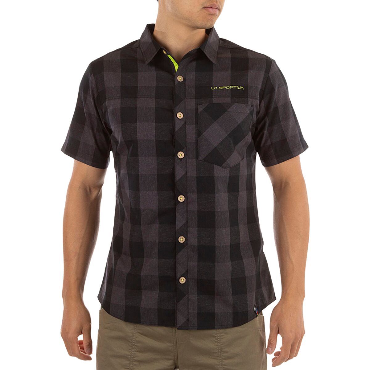 La Sportiva Nomad Shirt - Men's Carbon/Lime Punch, L