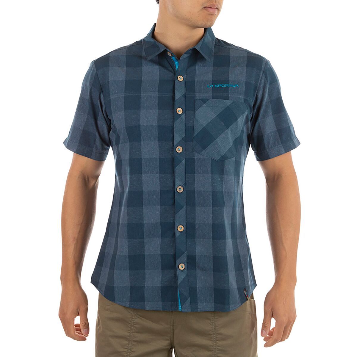 La Sportiva Nomad Shirt - Men's Storm Blue/Maui, L