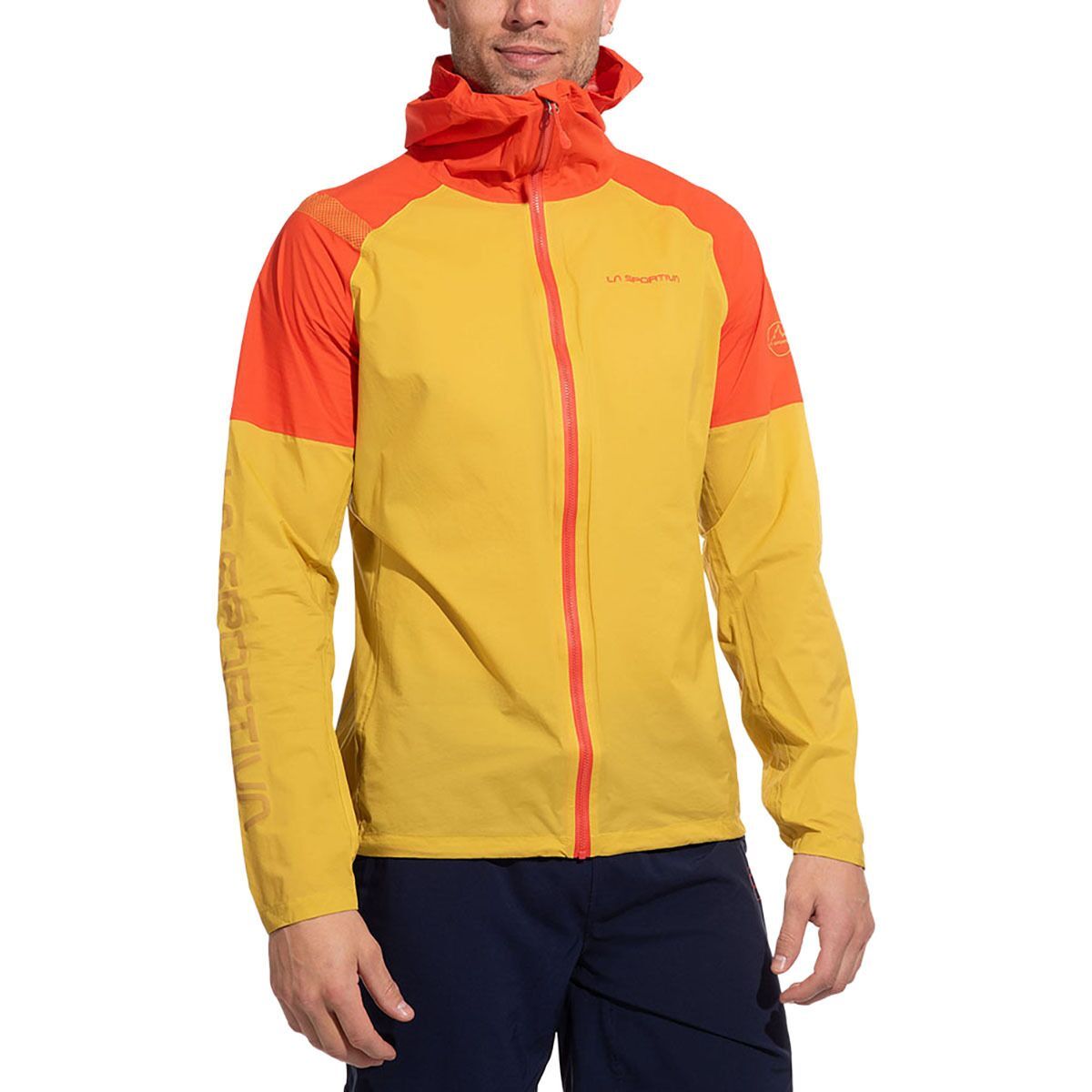 La Sportiva Pocketshell Jacket - Men's Bamboo/Cherry Tomato, L